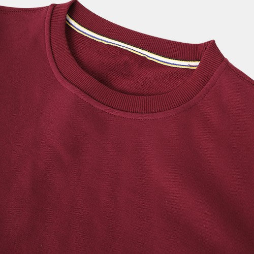 Mens Cartoon Cat Chest Print Cotton Loose Regular Fit Crew Neck Pullover Sweatshirts