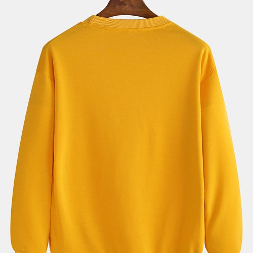 Mens Halloween Style Landscape Print Cotton Pullover Round Neck Long Sleeve Sweatshirts