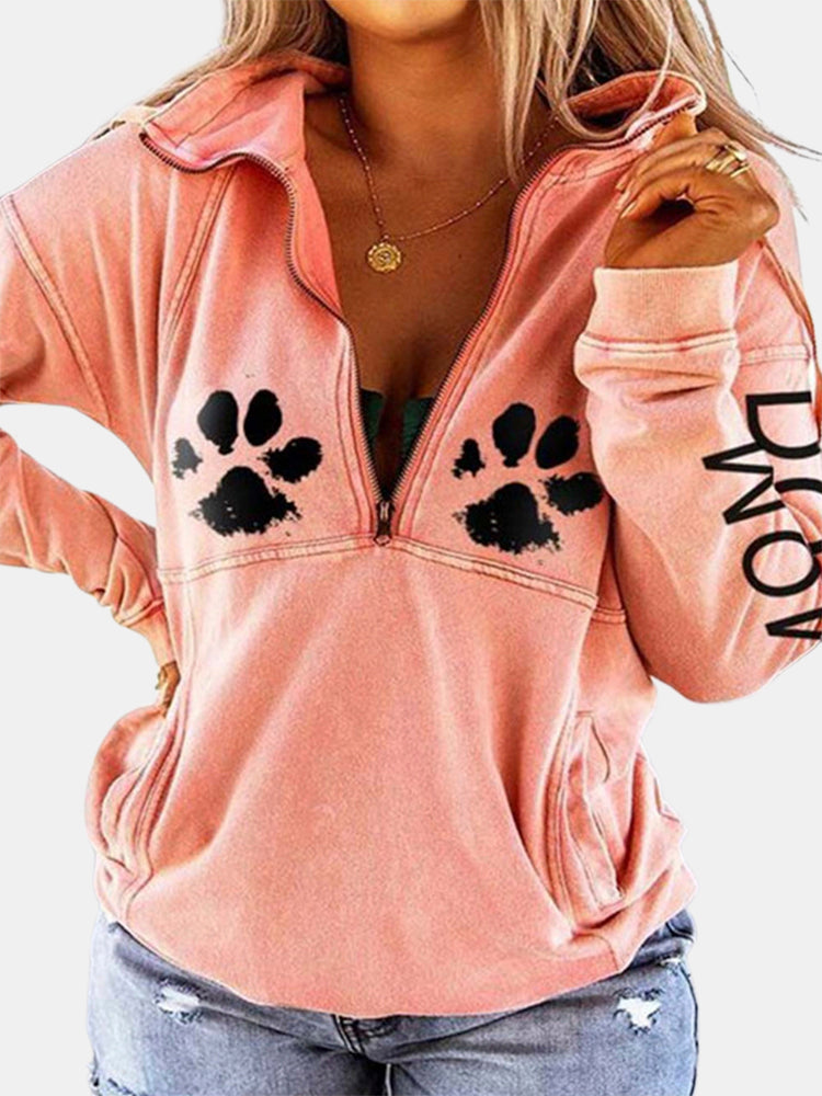 Women Cartoon Santa Claus Print Drop Sleeves Pullover Long Sleeve Sweatshirts