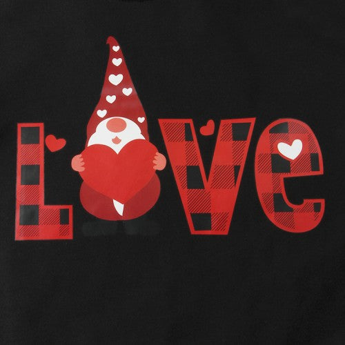 Christmas Women Plaid LOVE Letter Print Long Sleeve Drawstring Hoodies