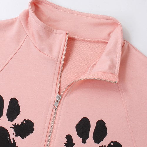 Women Cartoon Santa Claus Print Drop Sleeves Pullover Long Sleeve Sweatshirts