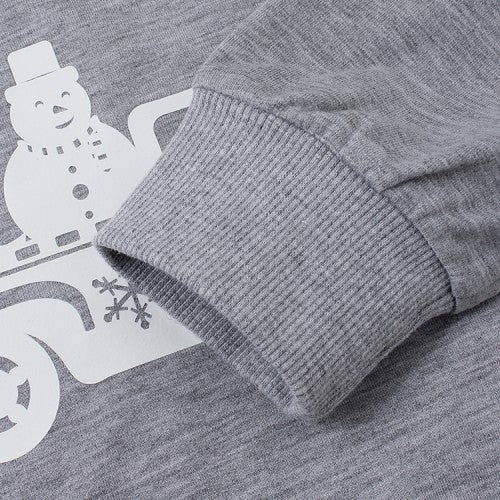 Women Christmas Printed Drop Shoulder Long Sleeve Hoodies With Pocket